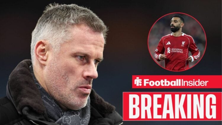 Jamie Carragher on punditry, Mohamed Salah in a circular inset