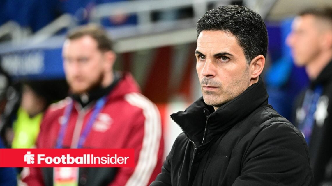 Mikel Arteta on the sidelines