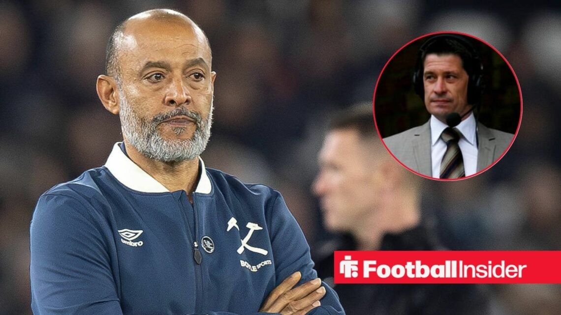 Nuno Espirito Santo at West Ham, Tony Cottee in a circular inset