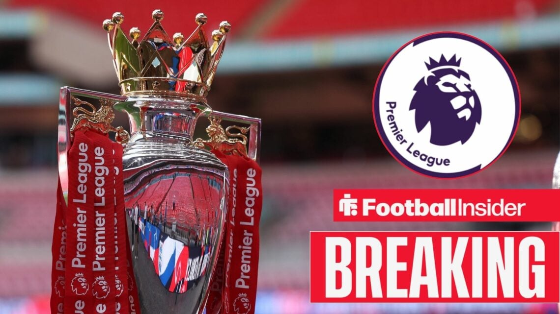 Premier League trophy at Wembley Stadium, Premier League badge