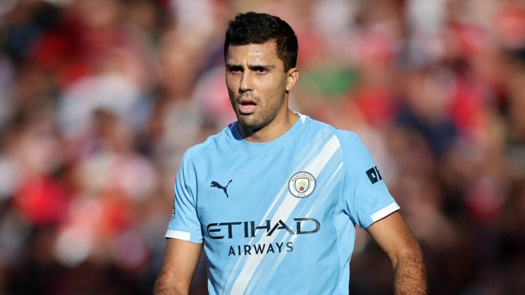Rodri in action for Man City