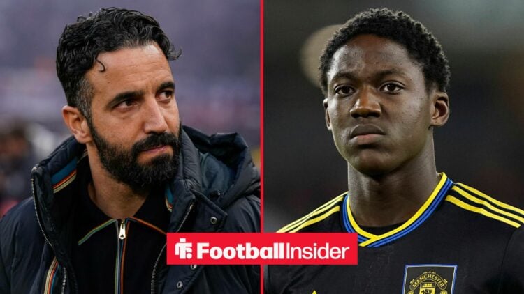 Ruben Amorim and Kobbie Mainoo side-by-side