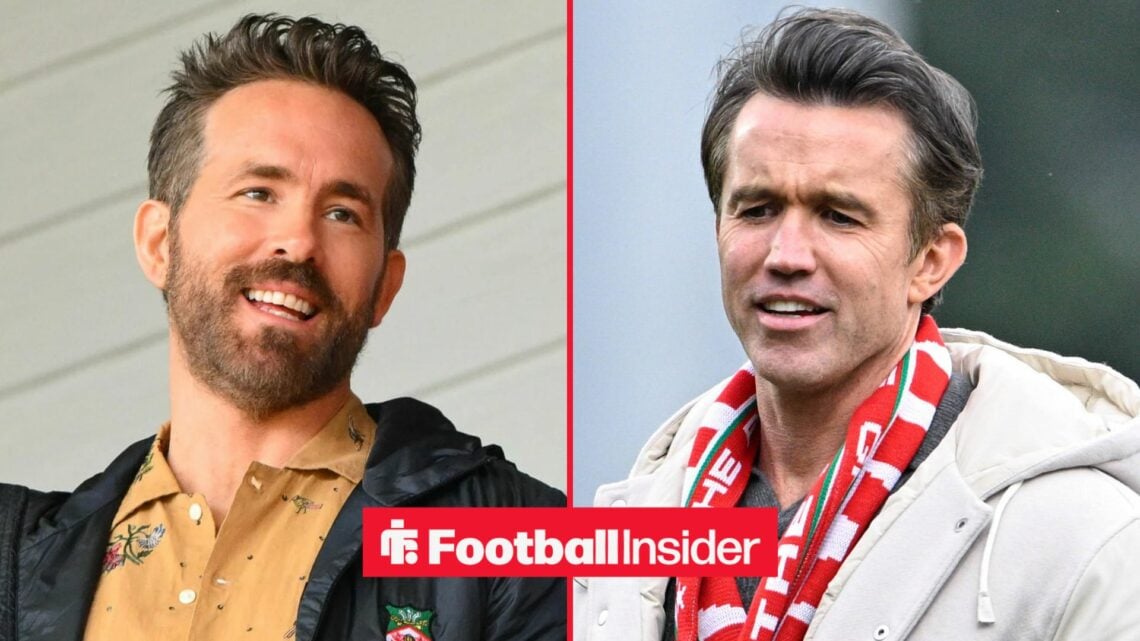 Ryan Reynolds smiling alongside Rob Mac looking concerned