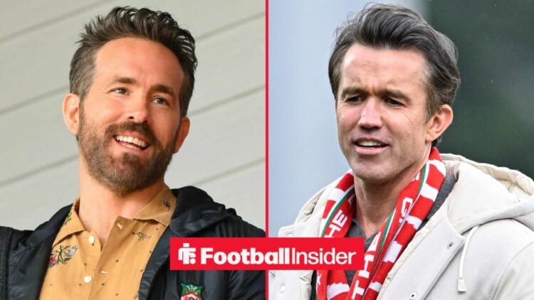 Ryan Reynolds smiling alongside Rob Mac looking concerned