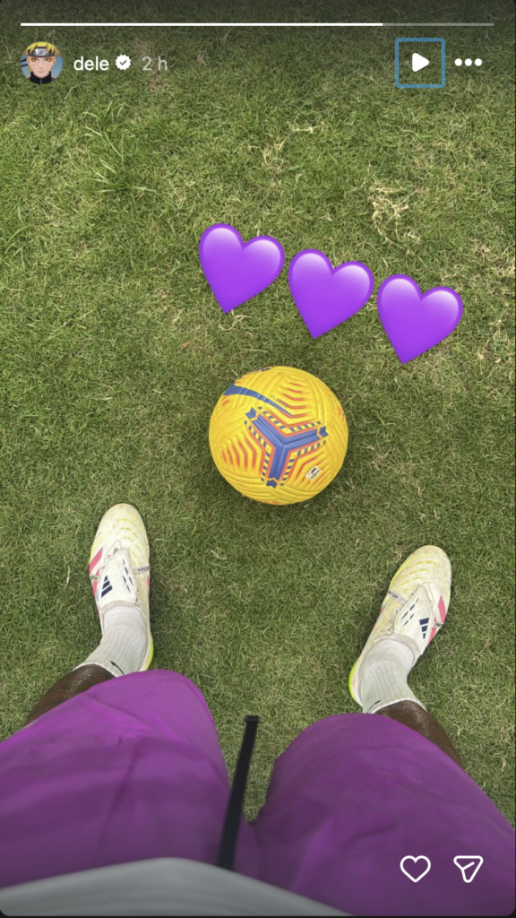 Dele Alli Instagram story