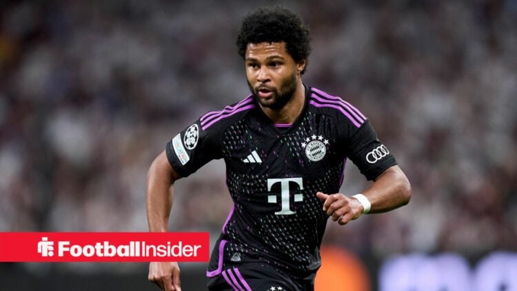 Serge Gnabry in action during a game for Bayern Munich.