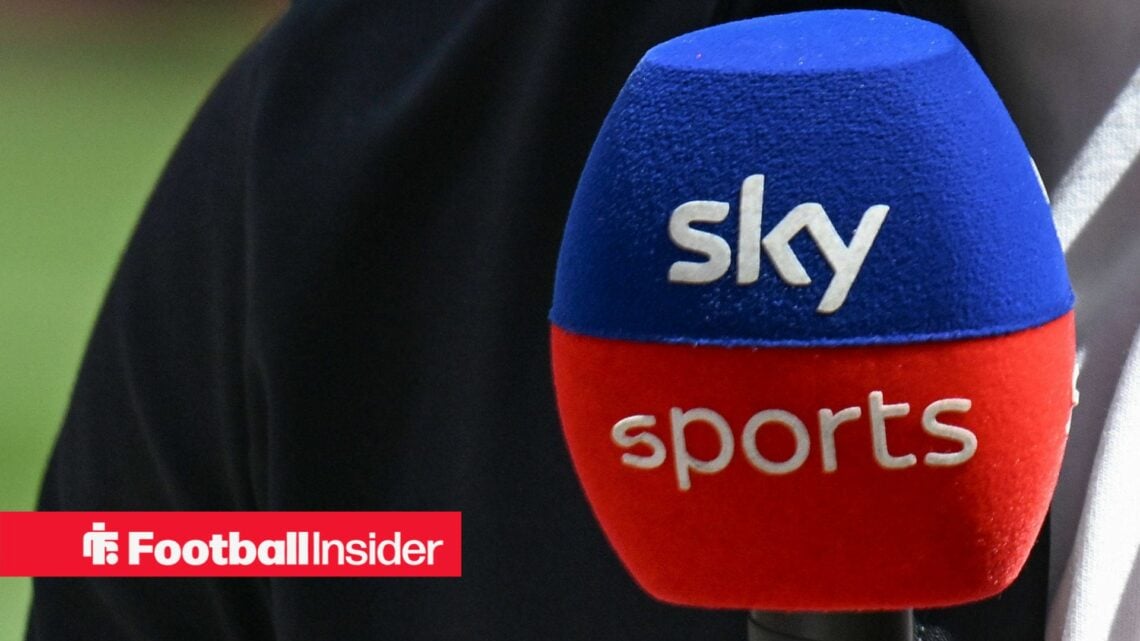 A close-up image of a Sky Sports microphone.