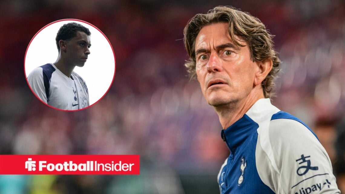 Thomas Frank on the sidelines, Brennan Johnson in a circular inset