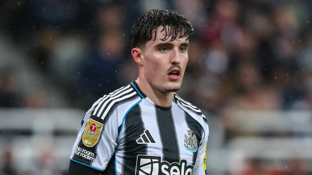 Tino Livramento in action for Newcastle