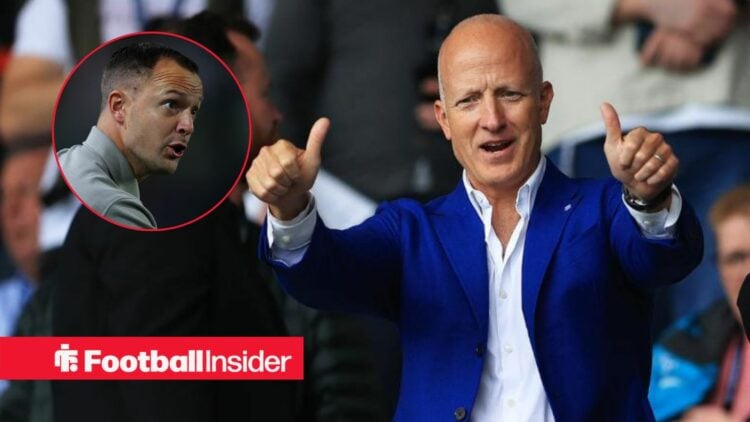 Tom Wagner giving a thumbs up with Chris Davies included in a circular inset