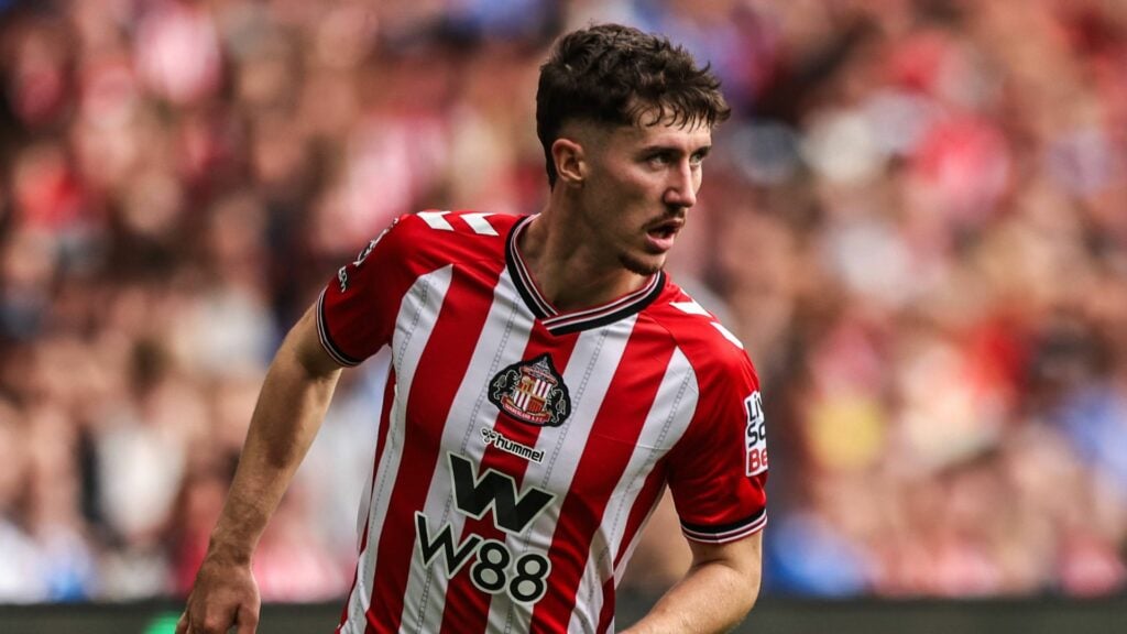 Trai Hume in action during a game for Sunderland.