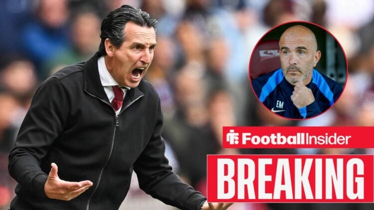 Unai Emery screaming, Enzo Maresca in a circular inset