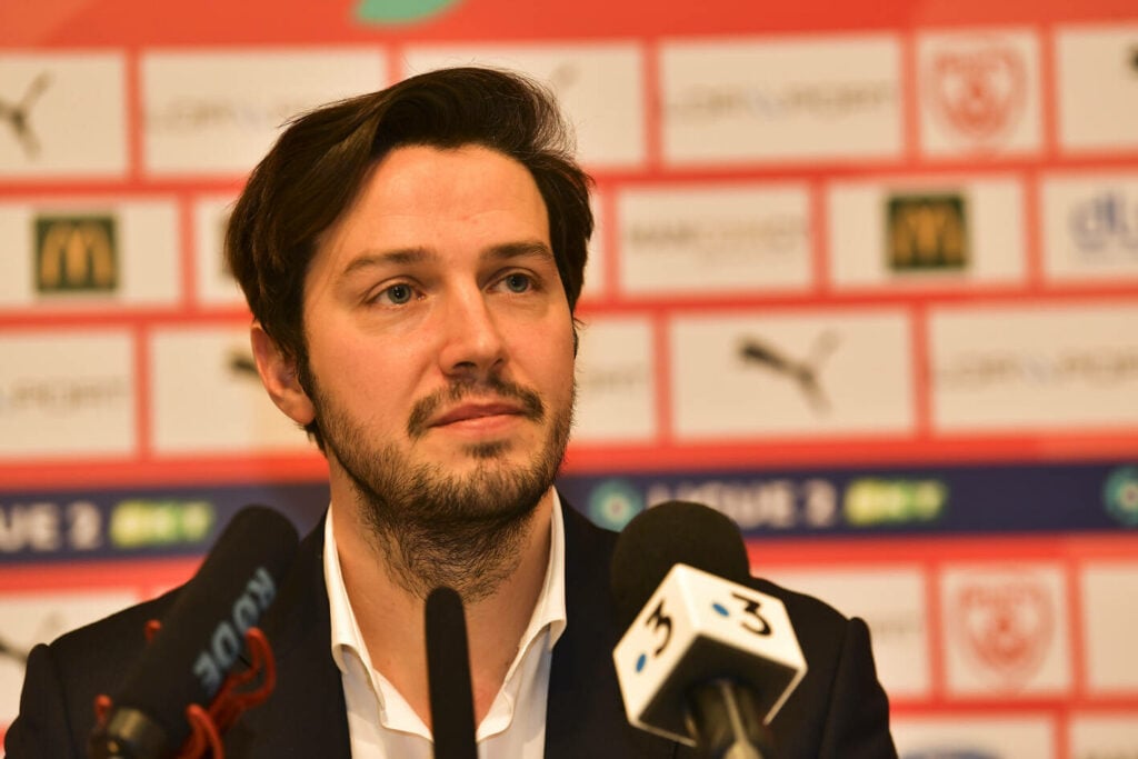 Gauthier Ganaye in a press conference