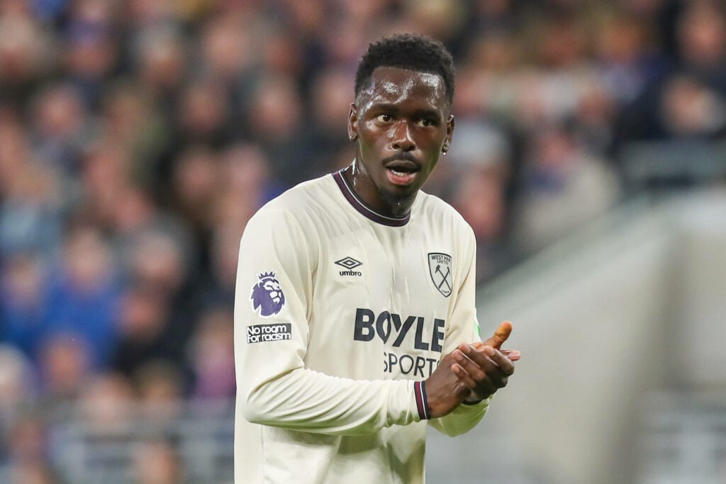 Soungoutou Magassa playing for West Ham