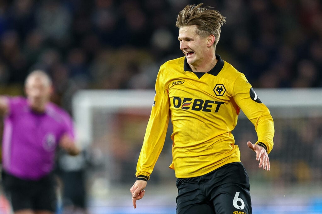 Wolves defender David Moller Wolfe in action during a game.