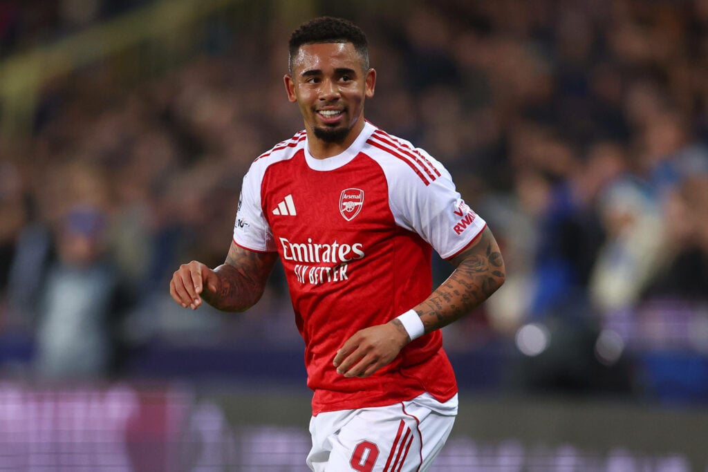 Arsenal striker Gabriel Jesus smiles