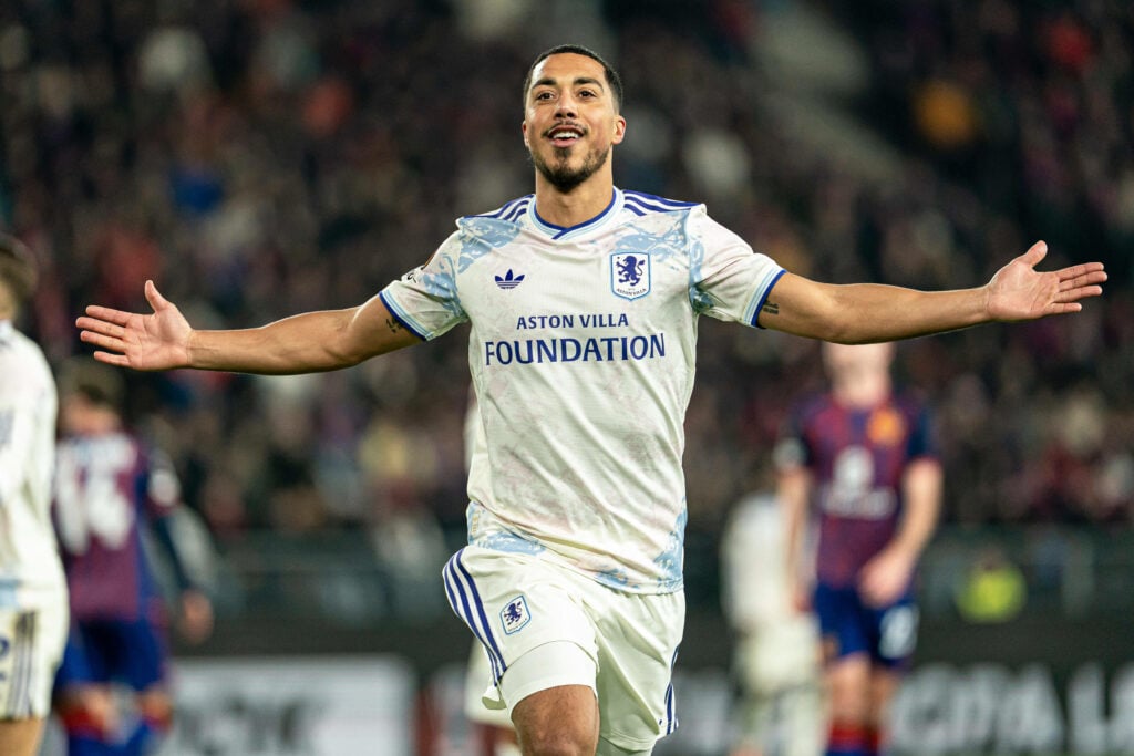 Aston Villa midfielder Youri Tielemans celebrates