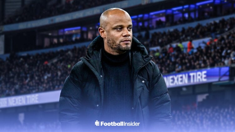 Vincent Kompany depicted as Man City manager