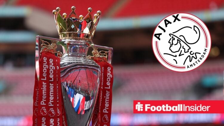 Premier League trophy with Ajax badge