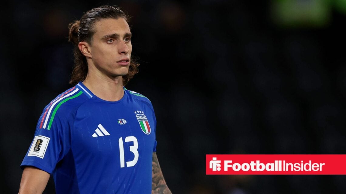 Riccardo Calafiori in Italy shirt