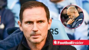 Frank Lampard looking at Nuno Espirito Santo in circle