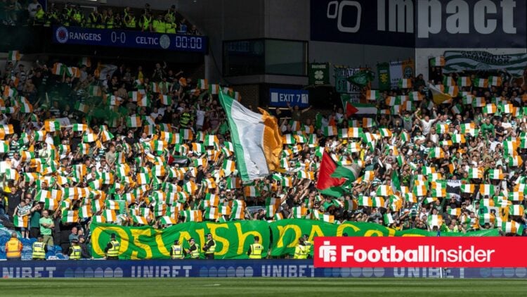 Celtic fans in stadium