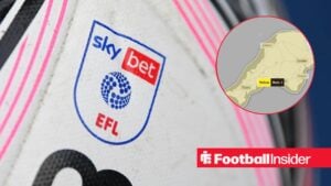 EFL ball with weather warning in circle