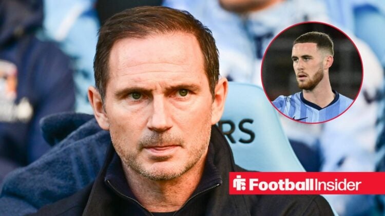 Frank Lampard looking at Alfie Dorrington in circle