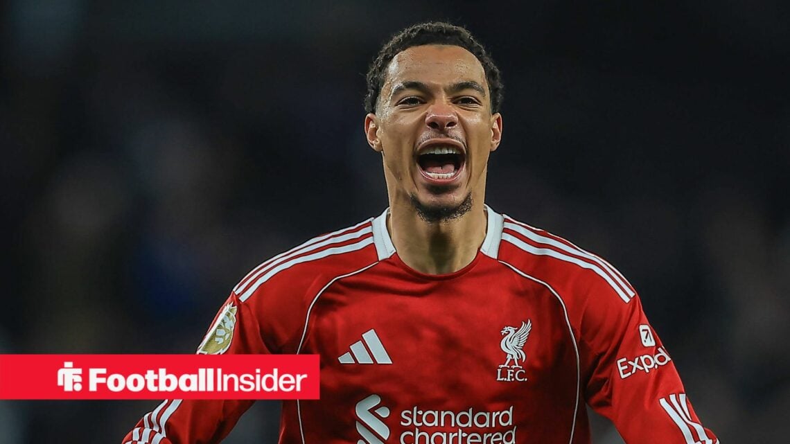 Liverpool striker Hugo Ekitike celebrates