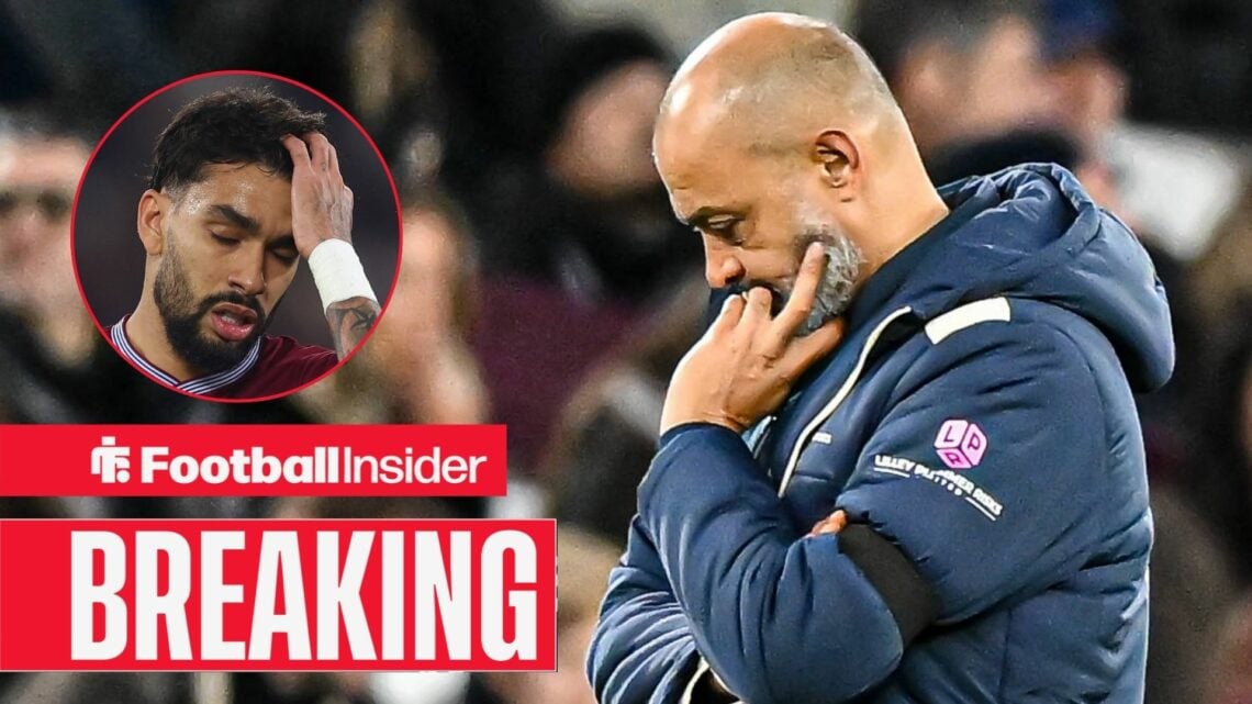 West Ham manager Nuno Espirito Santo with Lucas Paqueta inset