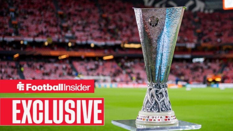 Europa League trophy on stand