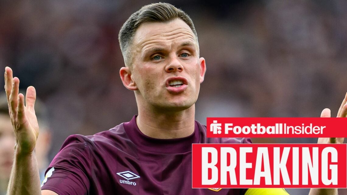 Hearts striker Lawrence Shankland looks frustrated