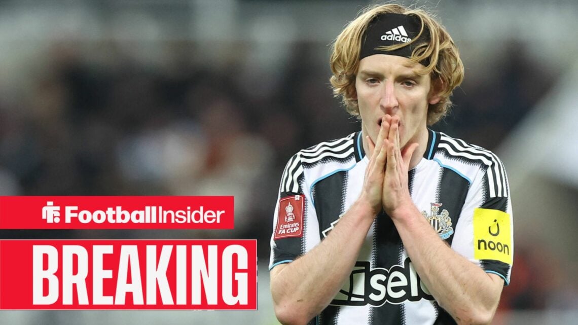 Newcastle United forward Anthony Gordon