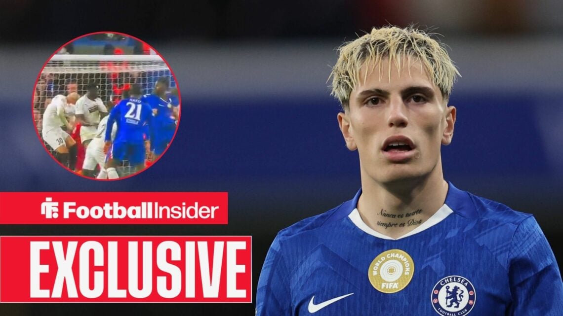 Chelsea winger Alejandro Garnacho with screen grab