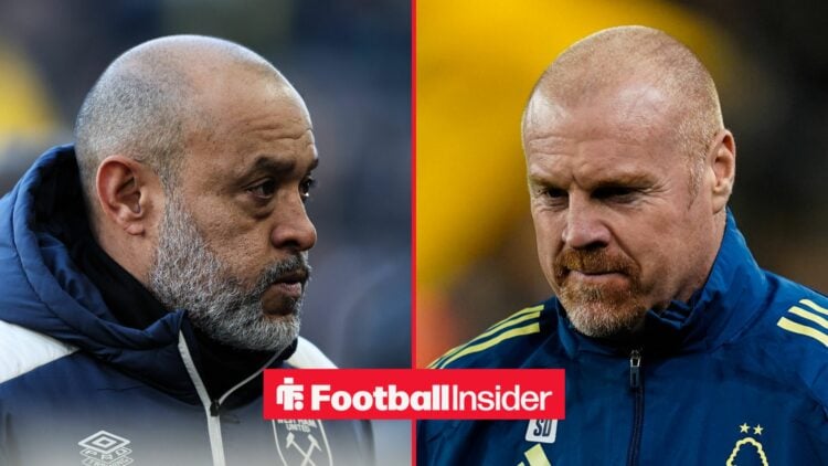 West Ham manager Nuno Espirito Santo and Nottingham Forest manager Sean Dyche