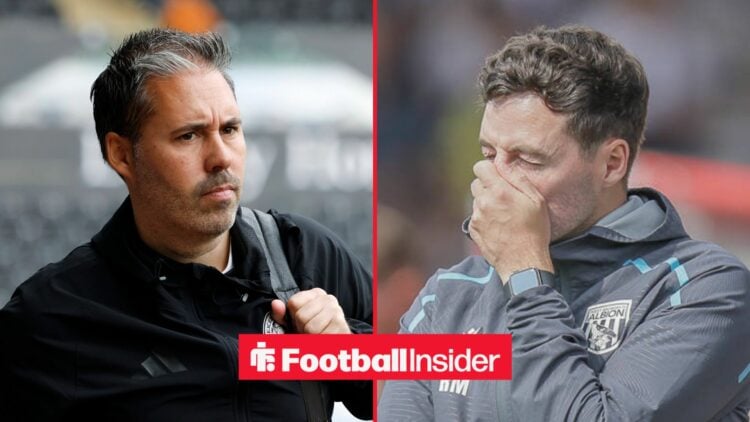 Leicester City manager Marti Cifuentes and West Brom manager Ryan Mason