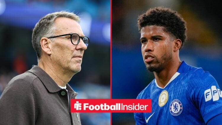 Paul Merson looking at Andrey Santos on right