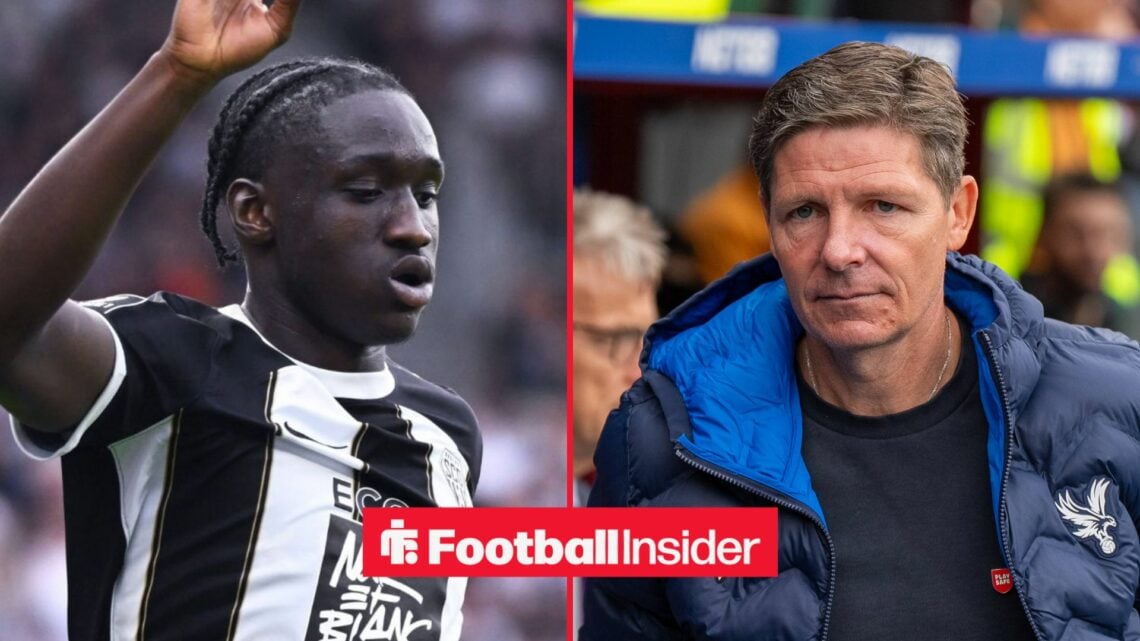 Sidiki Cherif on left with Oliver Glasner on right