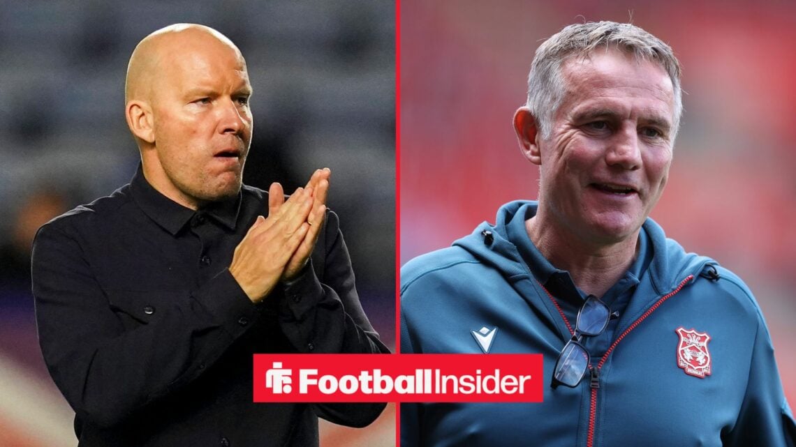 Henrik Pedersen on left and Phil Parkinson on right