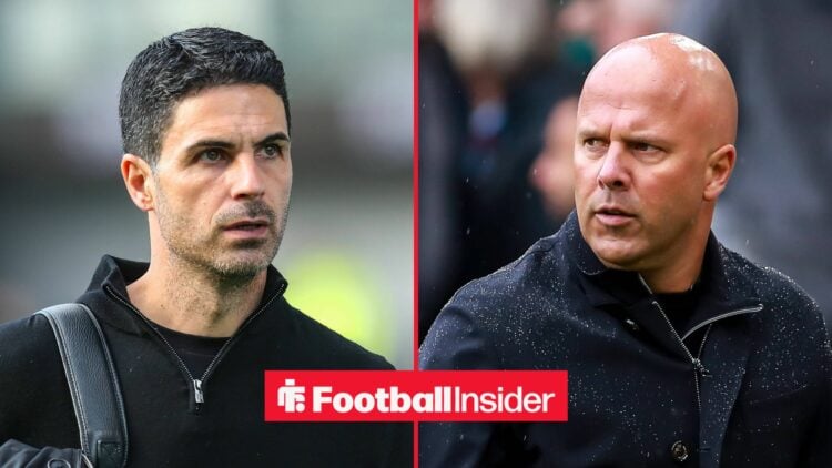 Arsenal manager Mikel Arteta and Liverpool manager Arne Slot