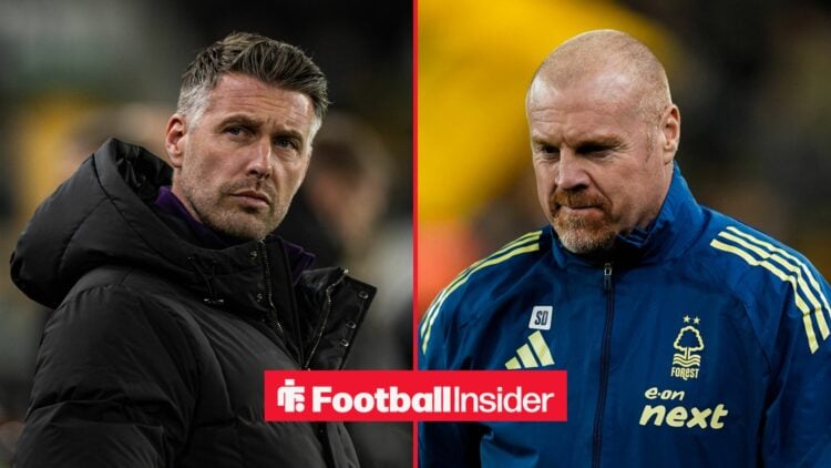 Rob Edwards on left and Sean Dyche on right