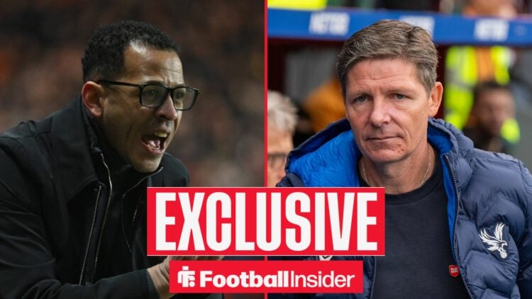 Chelsea manager Liam Rosenior claps with Crystal Palace manager Oliver Glasner