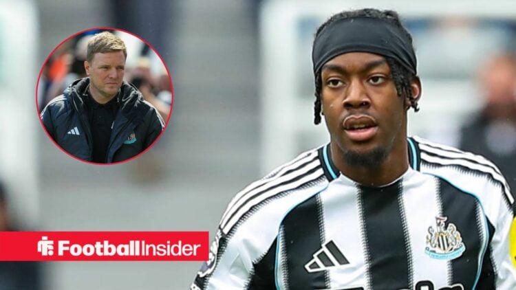 Anthony Taylor playing Newcastle United, Eddie Howe in a circular inset