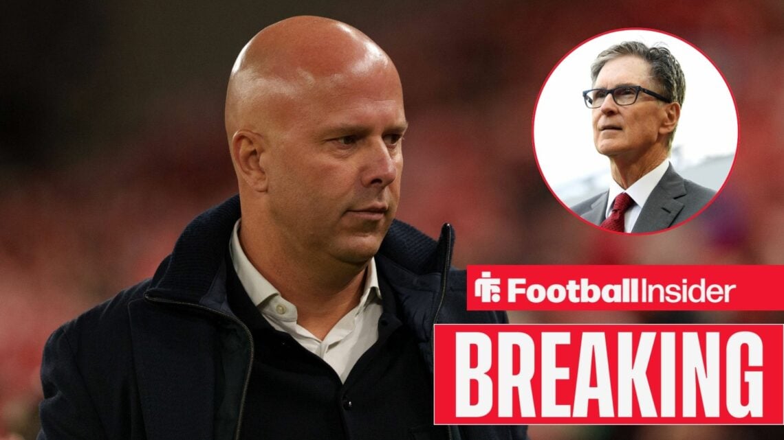 Arne Slot at Anfield with John Henry included in a circular inset