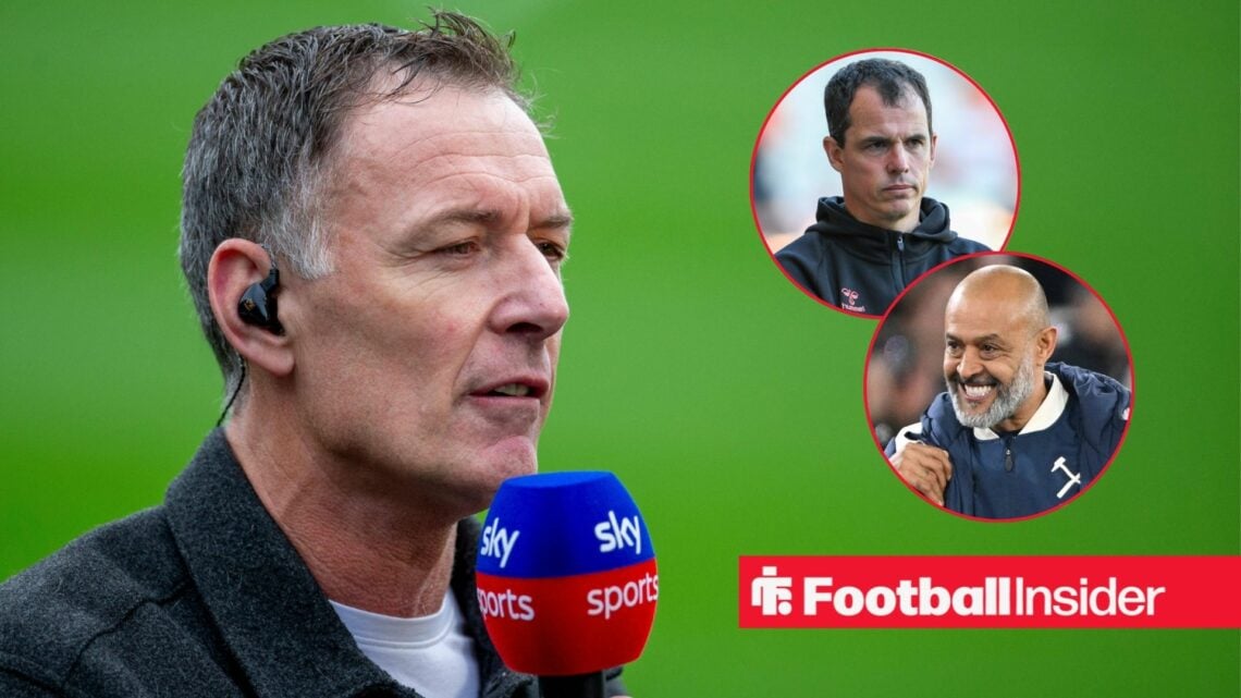 Chris Sutton on Sky Sports, Regis Le Bris and Nuno Espirito Santo in circular insets
