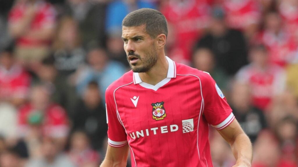 Conor Coady in action for Wrexham