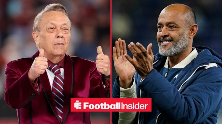David Sullivan giving a thumbs up alongside Nuno Espirito Santo clapping