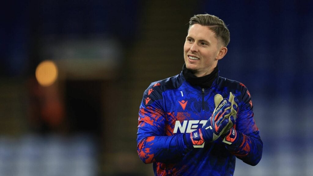 Dean Henderson during a warm-up with Crystal Palace