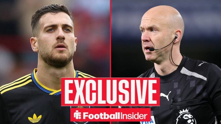 Diogo Dalot and Anthony Taylor side-by-side