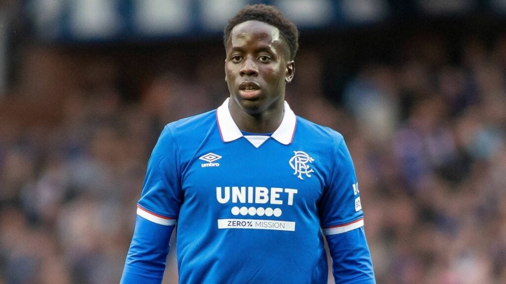 Djeidi Gassama in action for Rangers